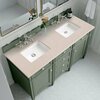 James Martin Vanities Brittany 60in Double Vanity, Smokey Celadon w/ 3 CM Eternal Marfil Top 650-V60D-SC-3EMR